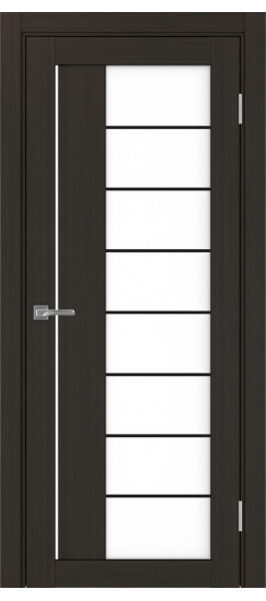 Межкомнатная дверь Турин_524АСС.22 молдинг алюм.чёрн.60  Венге FL