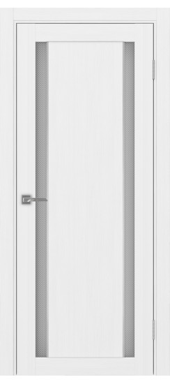 Межкомнатная дверь Турин_522АПС.212 молдинг алюм.хром.60  Белый лёд