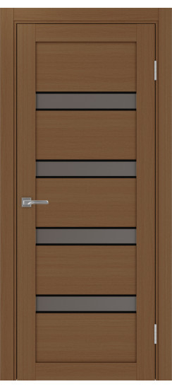 Межкомнатная дверь Турин_505AПC.12 молдинг алюм.чёрн.30  Орех NL