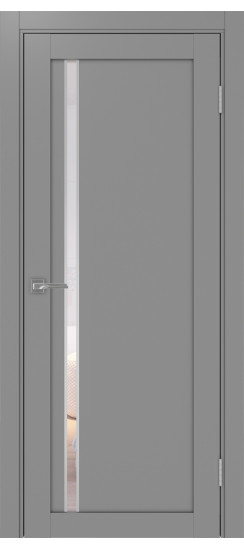 Межкомнатная дверь Турин_527АПС.121 молдинг алюм.хром.35  Серый