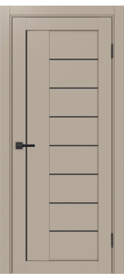 Межкомнатная дверь Турин_524AПП.11 молдинг алюм.чёрн.60  Мокко