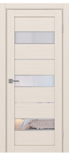 Межкомнатная дверь Турин_526АПС.122 молдинг алюм.хром.40  Ясень перламутровый