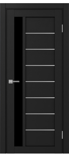 Межкомнатная дверь Турин_554АПП.21 молдинг алюм.хром.60  Антрацит