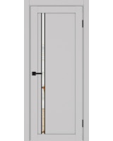 Турин_527АПС.121 молдинг алюм.чёрн. ЭКО-шпон Пепельный