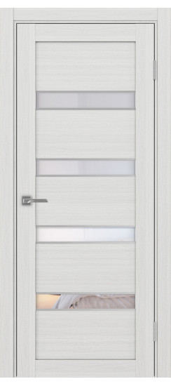 Межкомнатная дверь Турин_505AПC.12 молдинг алюм.хром.30  Ясень серебристый