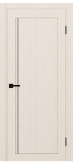 Межкомнатная дверь Турин_565АПП.11 молдинг алюм.чёрн.35  Ясень перламутровый