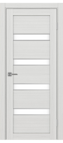 Межкомнатная дверь Турин_505AПC.12 молдинг алюм.хром.30  Ясень серебристый