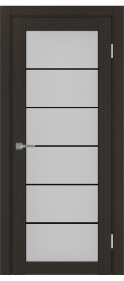Межкомнатная дверь Турин_501АСС.2 молдинг алюм.чёрн.30  Венге FL
