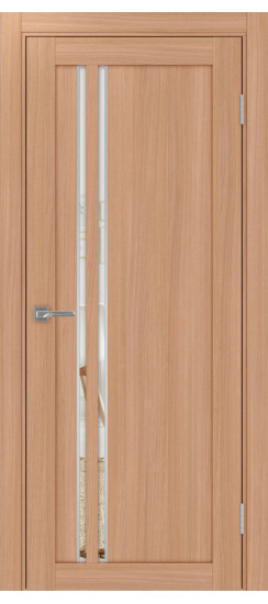 Межкомнатная дверь Турин_525АПС.121 молдинг алюм.хром.60  Ясень тёмный