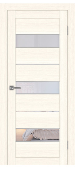 Межкомнатная дверь Турин_526АПС.122 молдинг алюм.хром.40  Ясень светлый