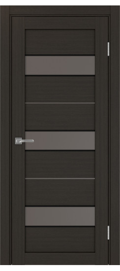 Межкомнатная дверь Турин_526АПС.122 молдинг алюм.чёрн.40  Венге FL