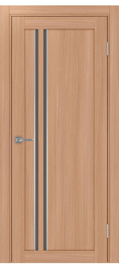 Межкомнатная дверь Турин_525АПС.121 молдинг алюм.хром.60  Ясень тёмный