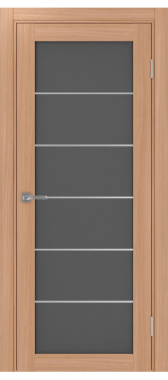 Межкомнатная дверь Турин_501АСС.2 молдинг алюм.хром.30  Ясень тёмный