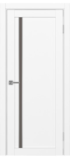 Межкомнатная дверь Турин_527АПС.121 молдинг алюм.хром.35  Белый снежный