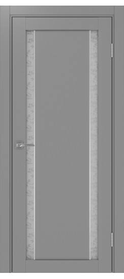 Межкомнатная дверь Турин_522АПС.212 молдинг алюм.хром.60  Серый
