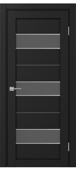 Межкомнатная дверь Турин_526АПС.122 молдинг алюм.хром.40  Антрацит