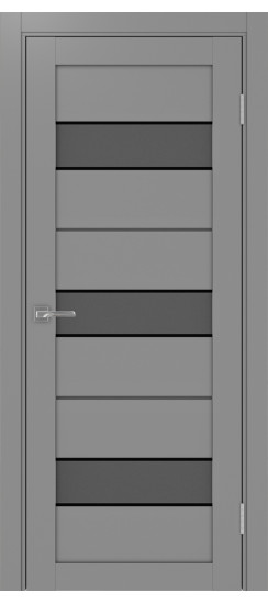 Межкомнатная дверь Турин_526АПС.122 молдинг алюм.чёрн.40  Серый