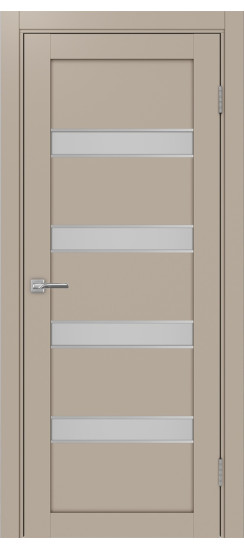 Межкомнатная дверь Турин_505AПC.12 молдинг алюм.хром.30  Мокко