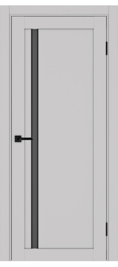 Межкомнатная дверь Турин_527АПС.121 молдинг алюм.чёрн.35  Пепельный