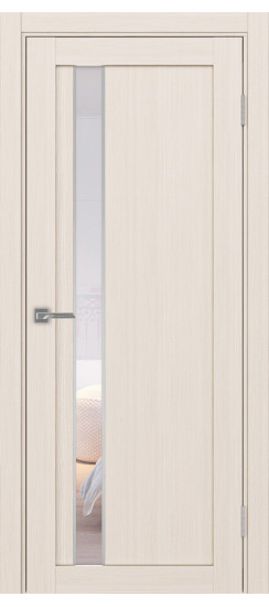Межкомнатная дверь Турин_528AПС.121 молдинг алюм.хром.60  Ясень перламутровый