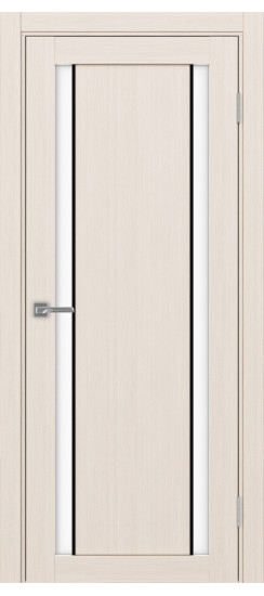 Межкомнатная дверь Турин_522AПП.212 молдинг алюм.чёрн.60  Ясень перламутровый