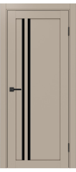 Межкомнатная дверь Турин_525АПС.121 молдинг алюм.чёрн.60  Мокко