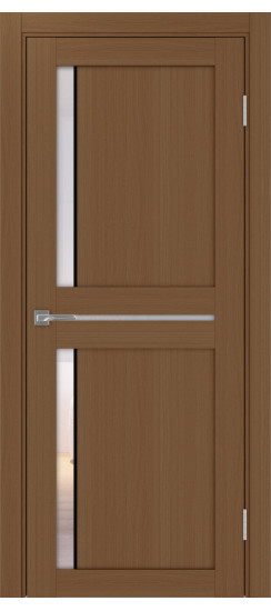 Межкомнатная дверь Турин_523АПС.221 молдинг алюм.чёрн.60  Орех NL