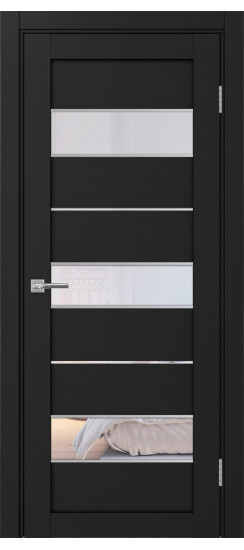 Межкомнатная дверь Турин_526АПС.122 молдинг алюм.хром.40  Антрацит