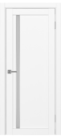 Межкомнатная дверь Турин_527АПС.121 молдинг алюм.хром.35  Белый снежный