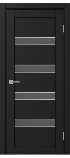 Межкомнатная дверь Турин_505AПC.12 молдинг алюм.хром.30  Антрацит