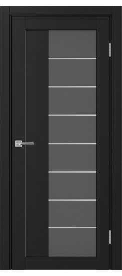 Межкомнатная дверь Турин_524АСС.22 молдинг алюм.хром.60  Антрацит