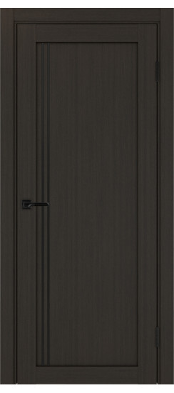 Межкомнатная дверь Турин_566АПП.111 молдинг алюм.чёрн.35  Венге FL