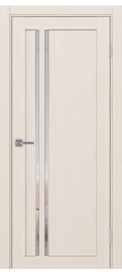 Межкомнатная дверь Турин_525АПС.121 молдинг алюм.хром.60  Ясень перламутровый