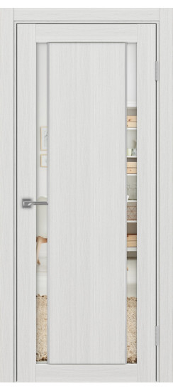 Межкомнатная дверь Турин_522AПП.212 молдинг алюм.хром.60  Ясень серебристый