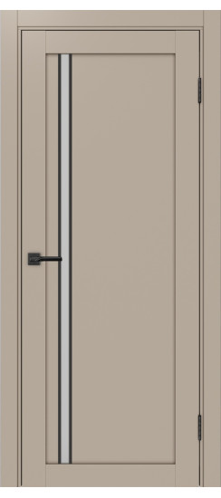 Межкомнатная дверь Турин_527АПС.121 молдинг алюм.чёрн.35  Мокко