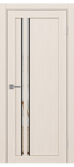 Межкомнатная дверь Турин_525АПС.121 молдинг алюм.чёрн.60  Ясень перламутровый