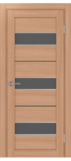 Межкомнатная дверь Турин_526АПС.122 молдинг алюм.хром.40  Ясень тёмный