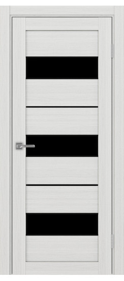 Межкомнатная дверь Турин_526АПС.122 молдинг алюм.чёрн.40  Ясень серебристый