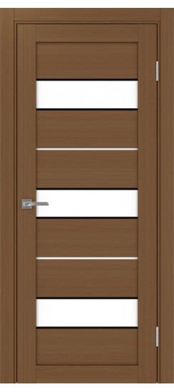 Межкомнатная дверь Турин_526АПП.122 молдинг алюм.чёрн.40  Орех NL