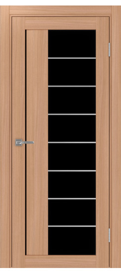 Межкомнатная дверь Турин_524АСС.22 молдинг алюм.хром.60  Ясень тёмный