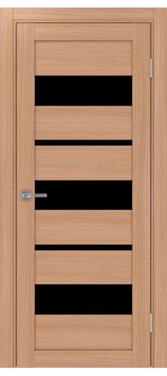 Межкомнатная дверь Турин_526АППmax.122 молдинг алюм.чёрн.40  Ясень тёмный