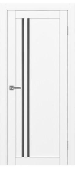 Межкомнатная дверь Турин_525АПС.121 молдинг алюм.хром.60  Белый снежный