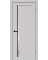 Турин_527АПС.121 молдинг алюм.чёрн. ЭКО-шпон Пепельный