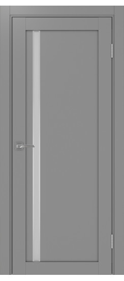 Межкомнатная дверь Турин_527АПС.121 молдинг алюм.хром.35  Серый