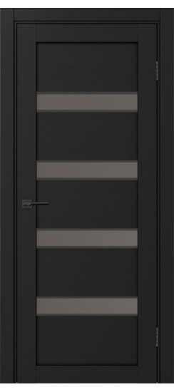 Межкомнатная дверь Турин_505AПC.12 молдинг алюм.чёрн.30  Антрацит