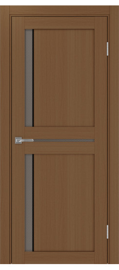 Межкомнатная дверь Турин_523АПС.221 молдинг алюм.чёрн.60  Орех NL
