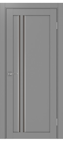 Межкомнатная дверь Турин_525АПС.121 молдинг алюм.хром.60  Серый