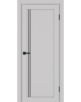 Турин_566АПП.111 молдинг алюм.чёрн. ЭКО-шпон Пепельный