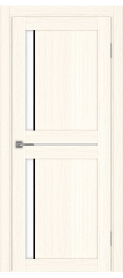 Межкомнатная дверь Турин_523АПП.221 молдинг алюм.чёрн.60  Ясень светлый