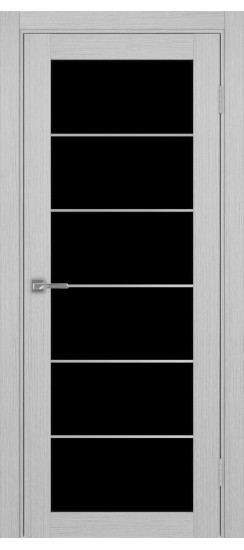 Межкомнатная дверь Турин_501АСС.2 молдинг алюм.хром.30  Дуб серый FL